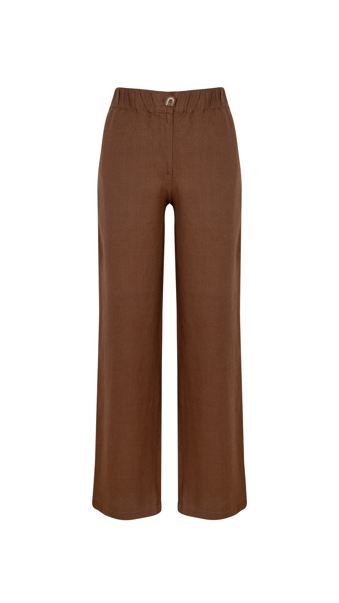 Soft Drape Bol Paça Klasik Keten Pantolon