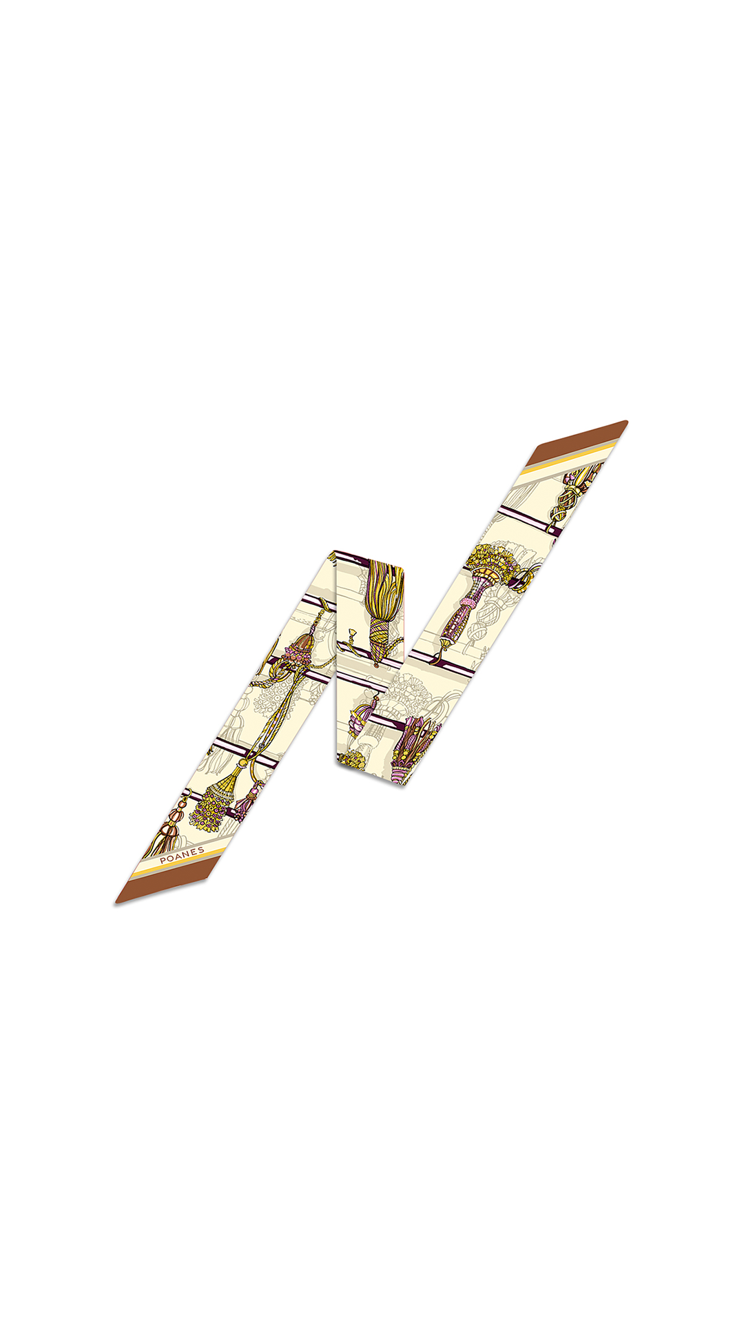 Püskül Desenli İpek Fular