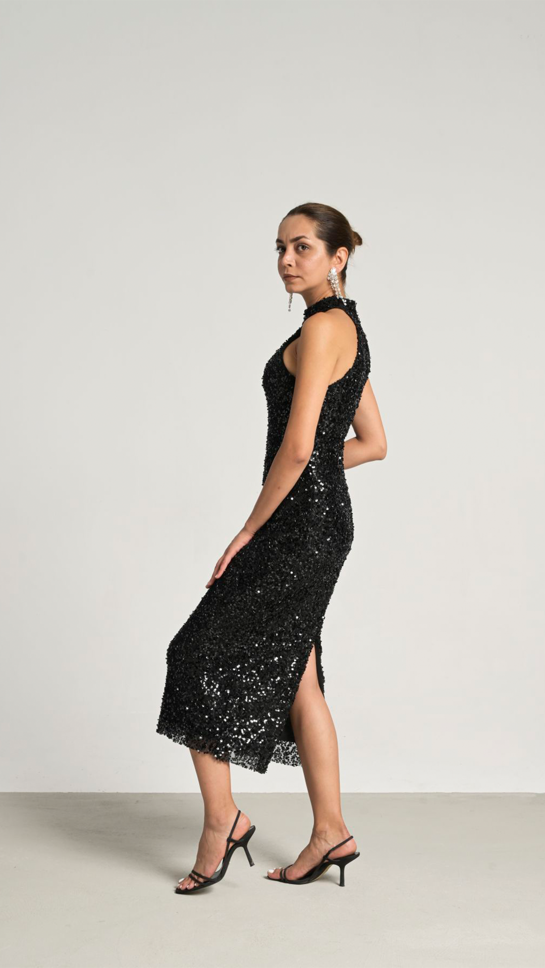 Laviess Halter Yaka Payet Elbise