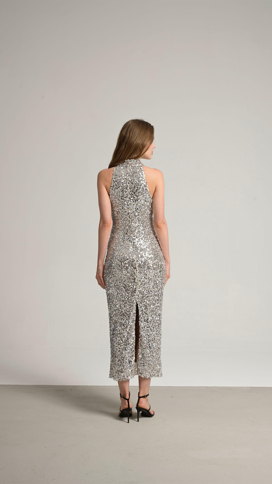 Laviess Halter Yaka Payet Elbise