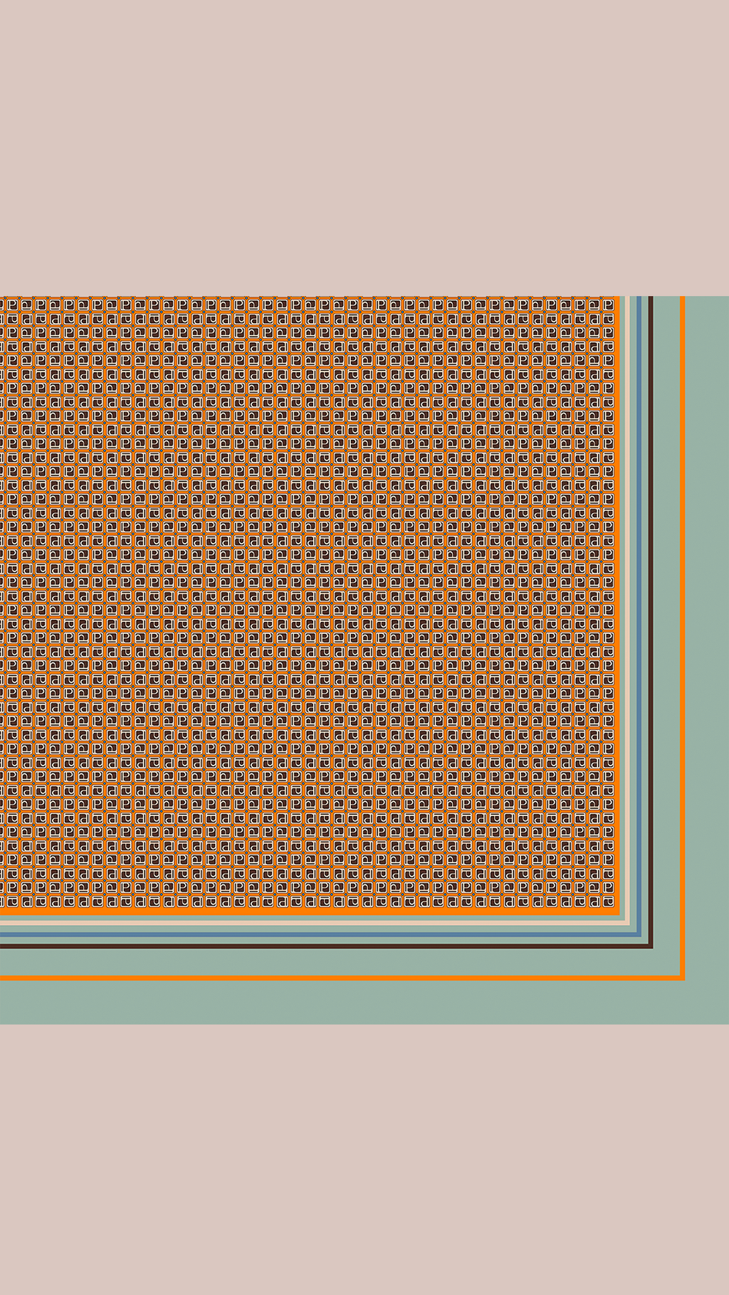 Eşarp-  Nakş P Monogram&Kiremit