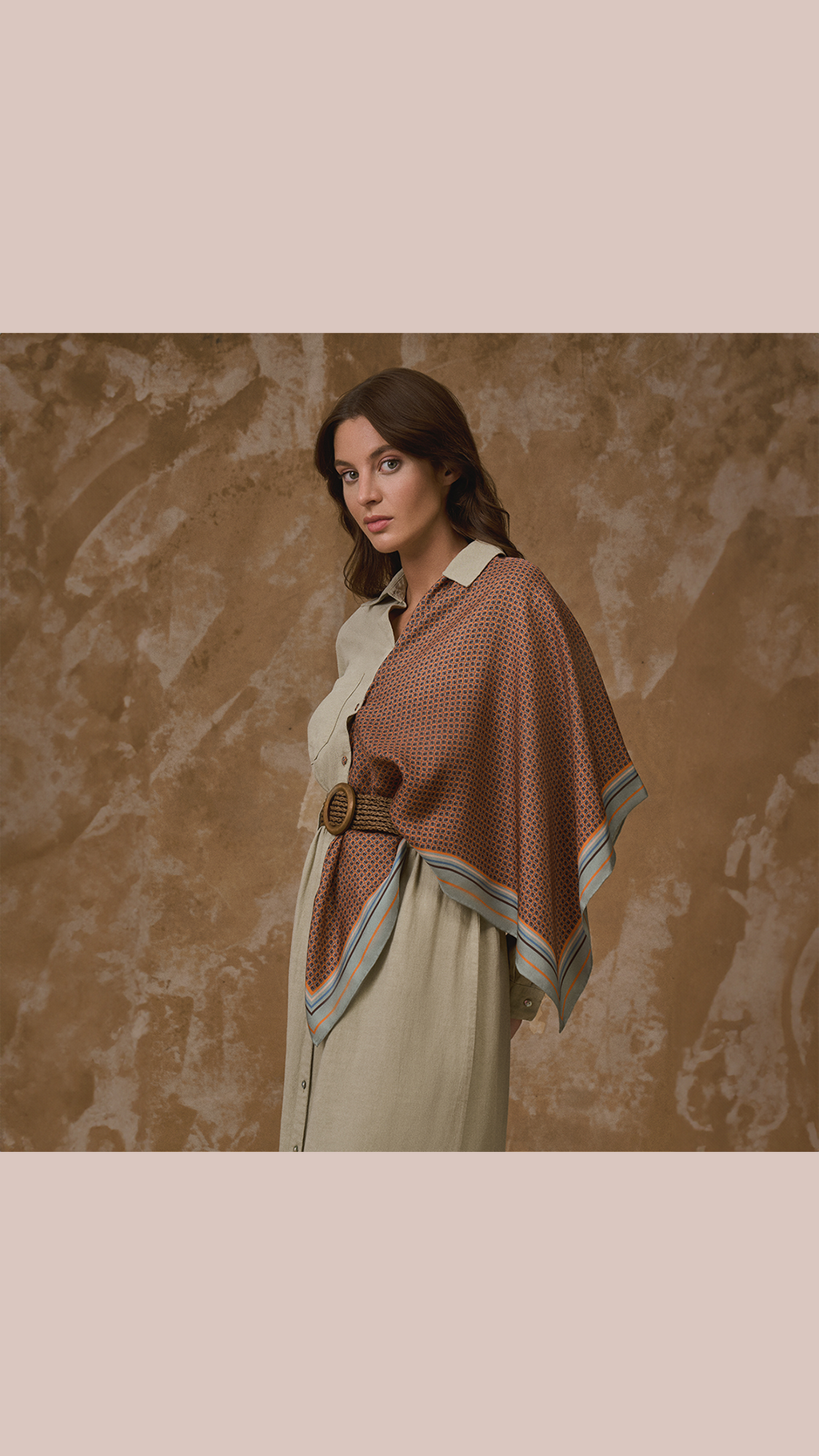 Eşarp-  Nakş P Monogram&Kiremit